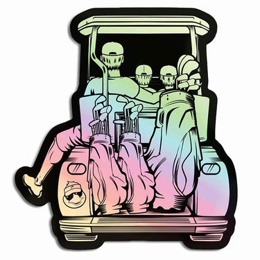 Dad & Sons Golf Cart Holographic Sticker